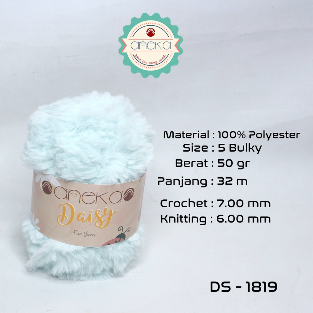 KATALOG - Benang Rajut Daisy / Bulu / Soft Fluffy Faux Fur Yarn - 32 dan 64 m