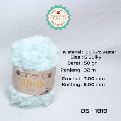 KATALOG - Benang Rajut Daisy / Bulu / Soft Fluffy Faux Fur Yarn - 32 dan 64 m