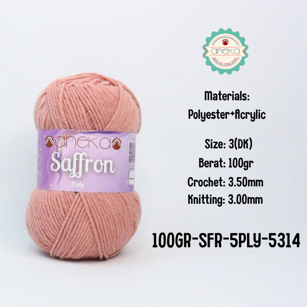 KATALOG - Benang Rajut Saffron 5 Ply 100gr / Crochet Knitting Yarn