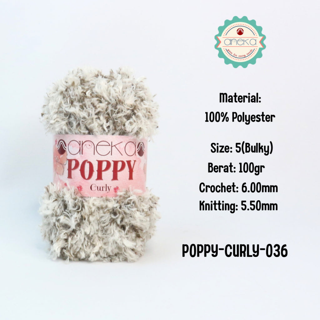 KATALOG - Benang Rajut Knitting Poppy Curly / Crochet Knitting Yarn