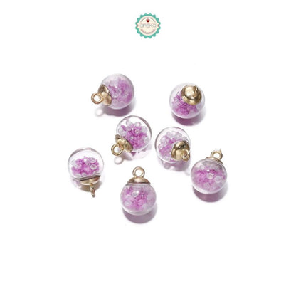 ANEKA - [5PCS] Charm Bola Kristal / Liontin / Pendant /  Luminous Transparent Glass Ball DIY Accesories