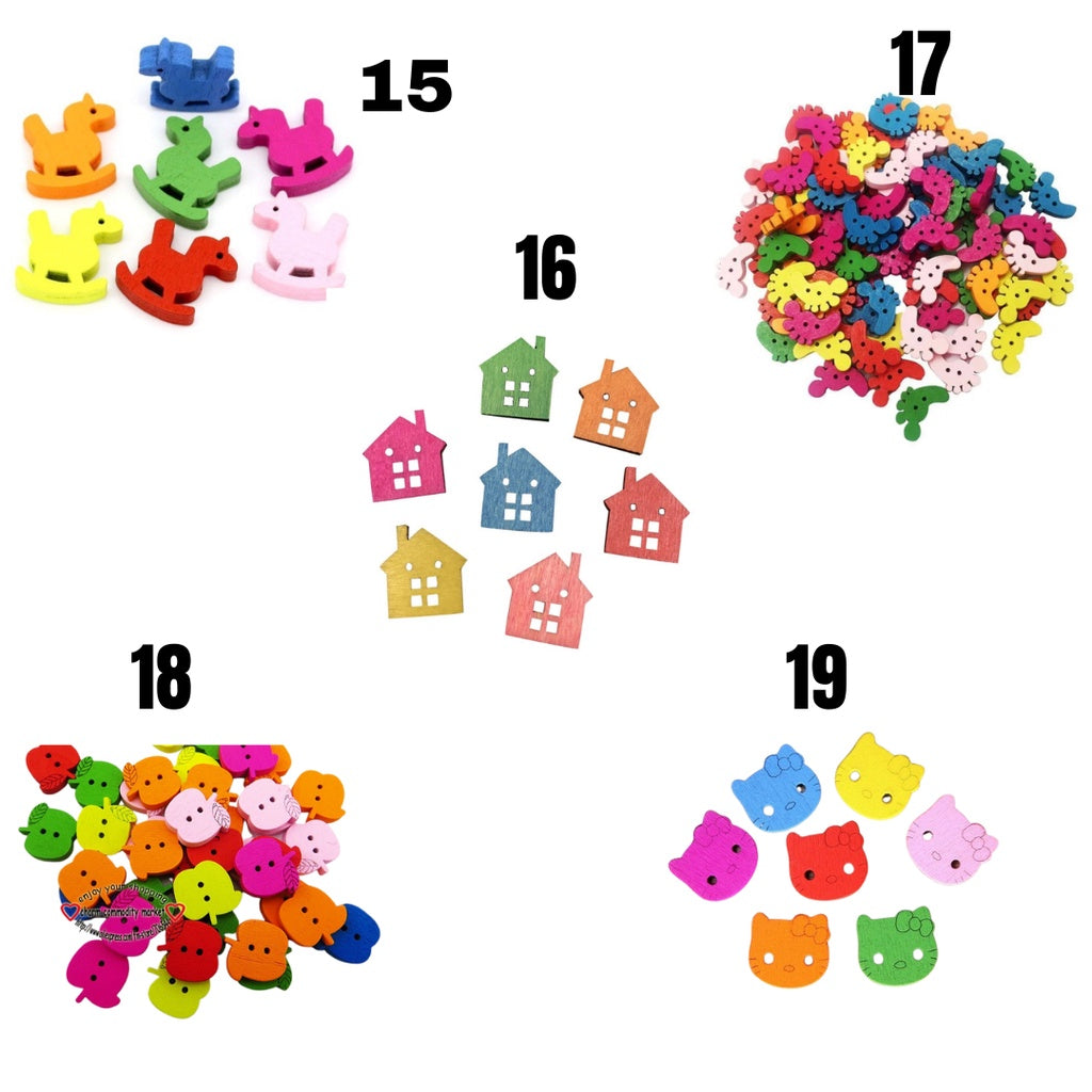 Handmade Wooden Button Series - PCS