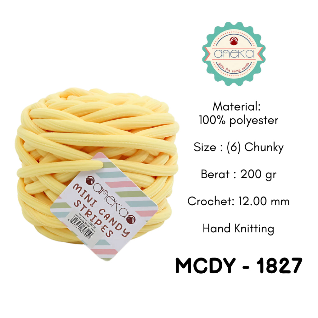 KATALOG - Benang Rajut Mini Candy Stripes / Chunky Crochet Knitting Yarn