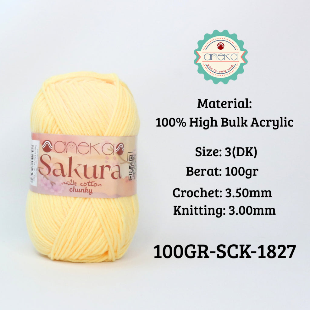 KATALOG - Benang Rajut Sakura Chunky 5 Ply 100gr / Crochet Knitting Yarn