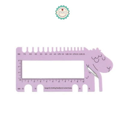 Knitting Gauge Ruler Plastic Needle Characters / ANK Penggaris Plastik Rajut Bentuk Karakter