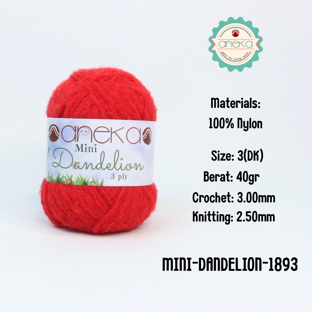 KATALOG - Benang Rajut Mini Dandelion 3 Ply / Crochet Knitting Cord Yarn