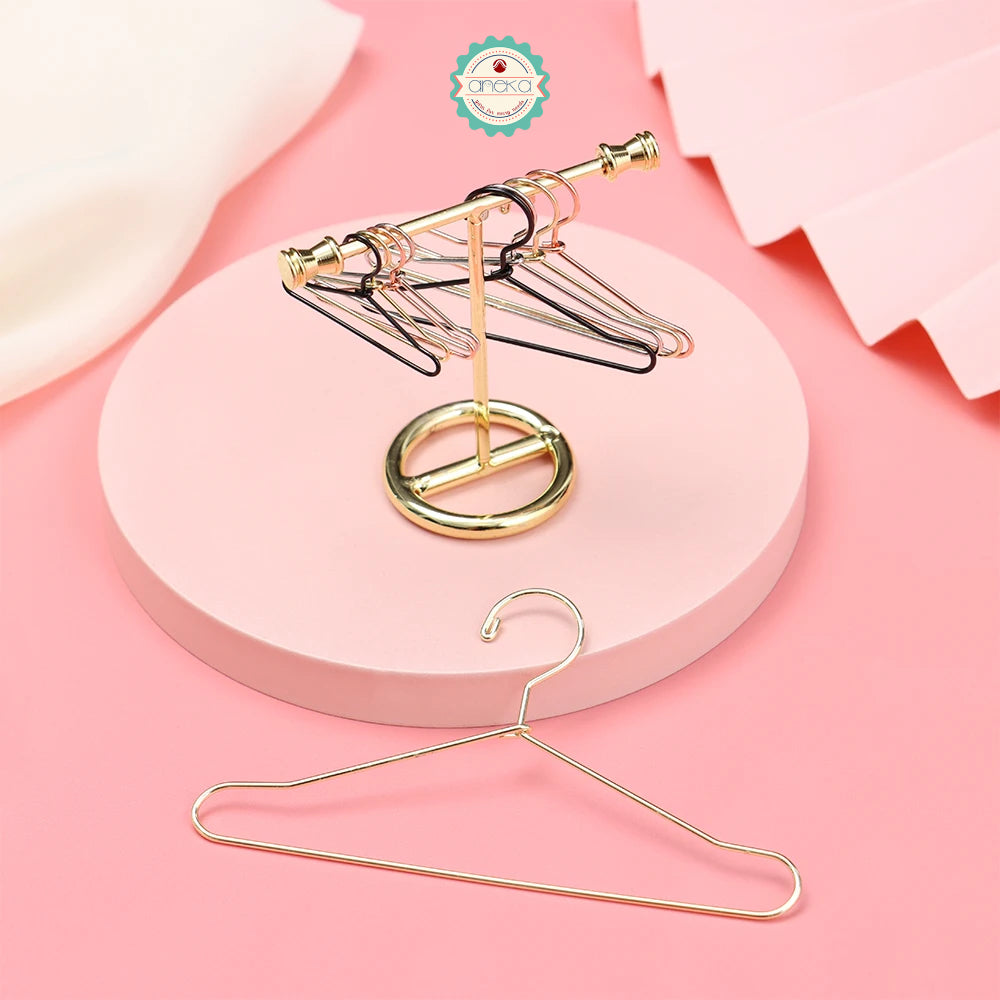KATALOG - [10 PCS] Hanger Gantungan Mini Baju Boneka / Cute Doll Rack Metal Mini Hanger For Dolls Accessories / Wardrobe for  Clothes