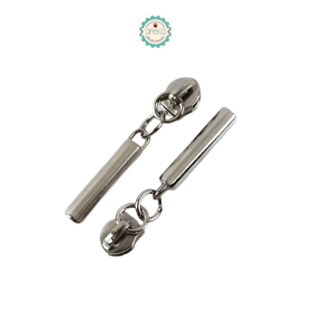 ANEKA - [2PCS] Kepala Ritsleting  Tabung No. 5 / Resleting Logam / Metal Zipper / Gigi Besi