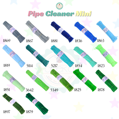 KATALOG - [Isi 100 PCS] Kawat Bulu Mini Mercy PREMIUM / Tangkai Chenille Pastel / Pipe Cleaner DIY Bouquet