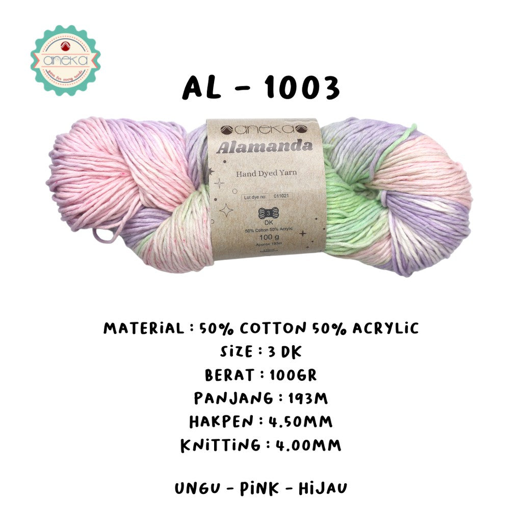 KATALOG - Benang Rajut Alamanda / Hand Dyed Yarn Cotton Yarn / Katun