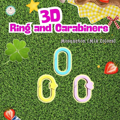 KATALOG - [3PCS] 3D Print Ring Kait / Carabiner Gantungan Kunci