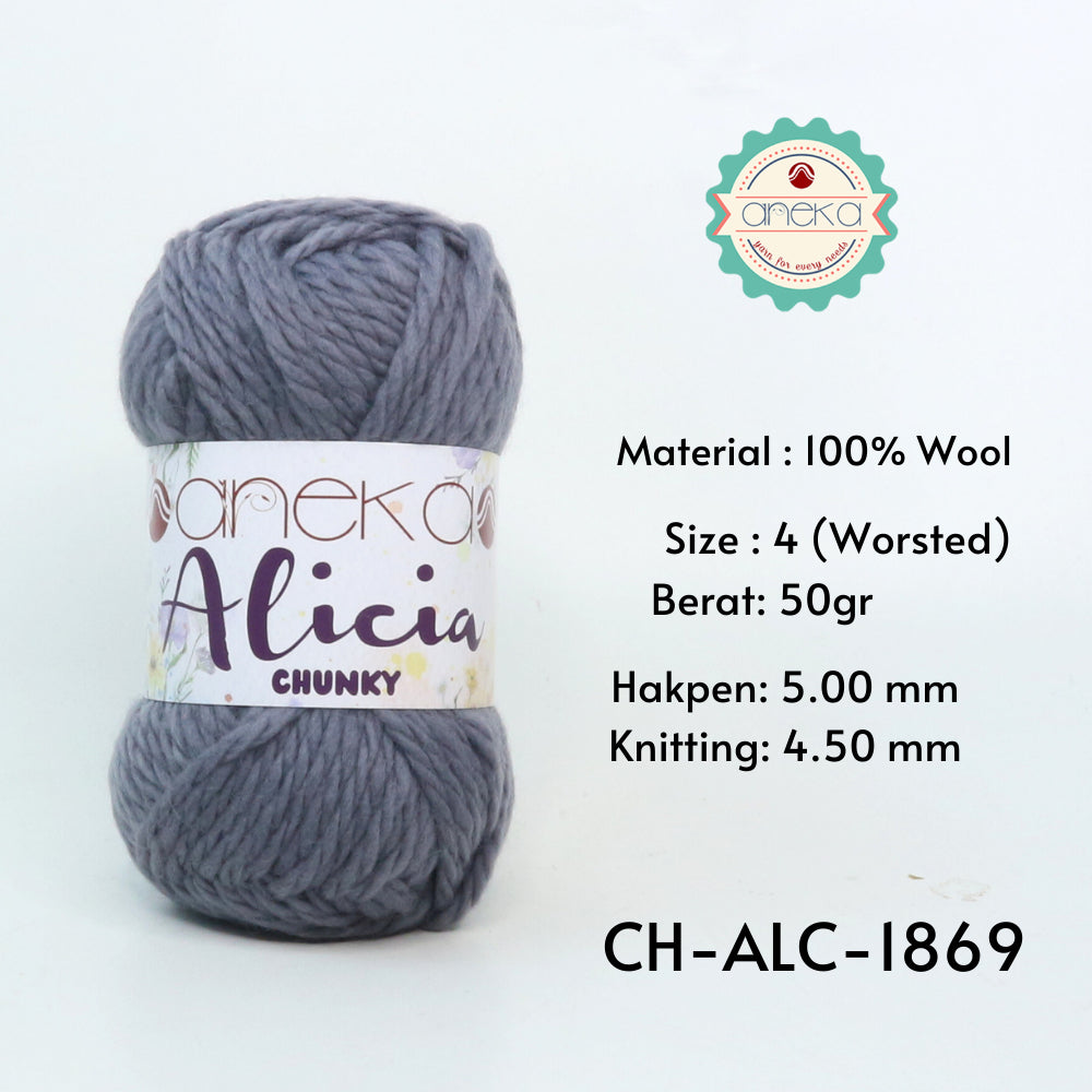KATALOG - Benang Rajut Alicia Chunky / Wool / Wol Crochet Knitting Yarn