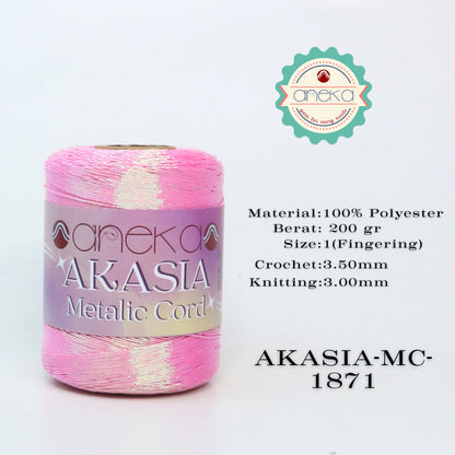 KATALOG - Benang Rajut Akasia Metalic Cord / Metalik / Crochet Knitting Yarn