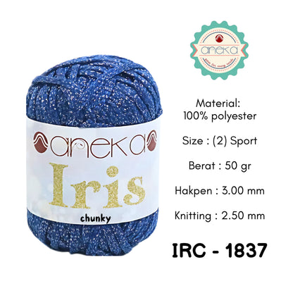 KATALOG - Benang Rajut Iris Chunky / Glitter Yarn Crochet Knitting