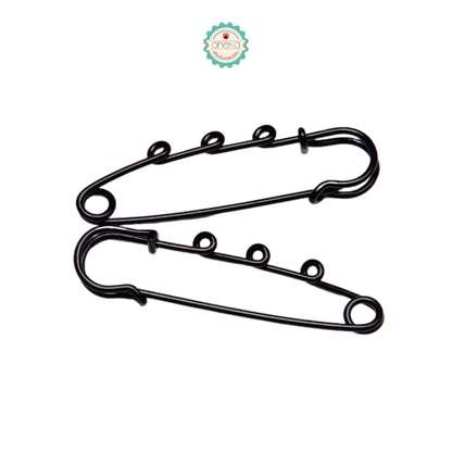 KATALOG - [5PCS] Peniti Kait Warna / Metal Large Safety Pin Brooch Blank Base / Holes Fasteners for DIY Craft Jewelry Making Supplies
