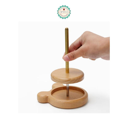 ANEKA - Yarn Holder Wooden Spinning Knitting Tools / Crochet Accessories Stand Sewing Thread Spool Wool Ball Winder Rotation