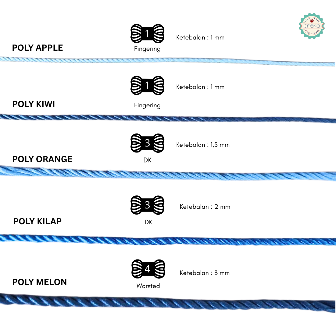 KATALOG - Benang Rajut Poli / Poly Kiwi Yarn - PREMIUM - Part 2