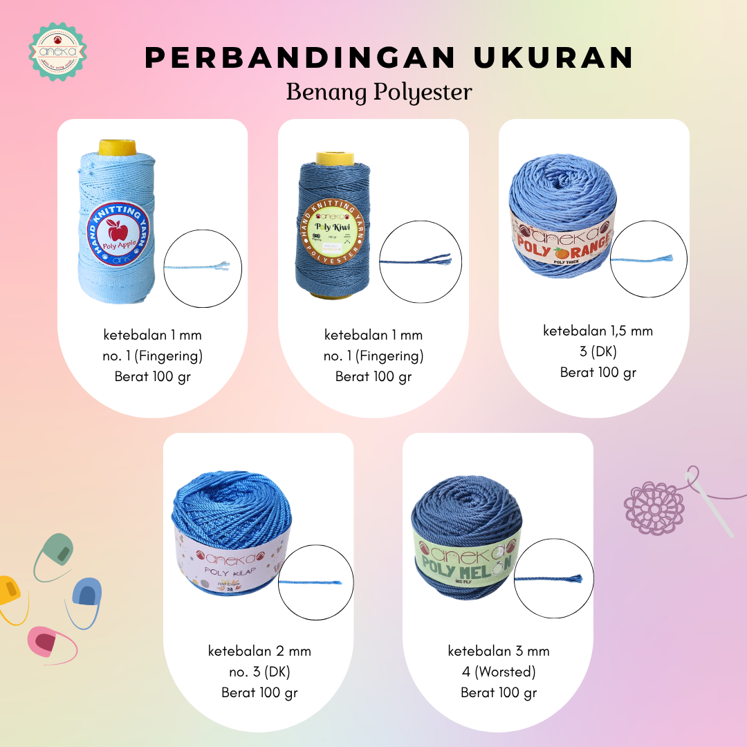 KATALOG - Benang Rajut Poli / Poly Kiwi Yarn - PREMIUM - Part 2