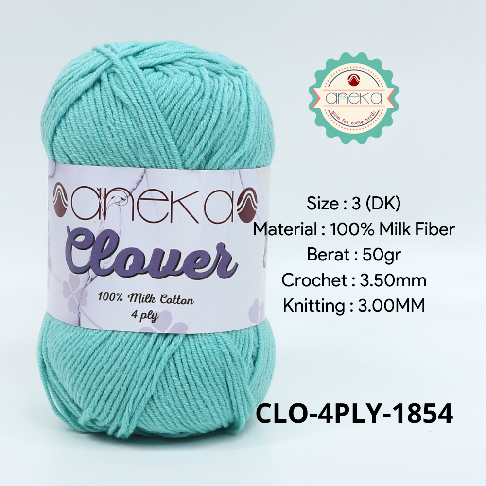 KATALOG - Benang Rajut Clover Katun Susu 4 PLY / 100% Milk Fiber Premium Crochet Knitting Yarn