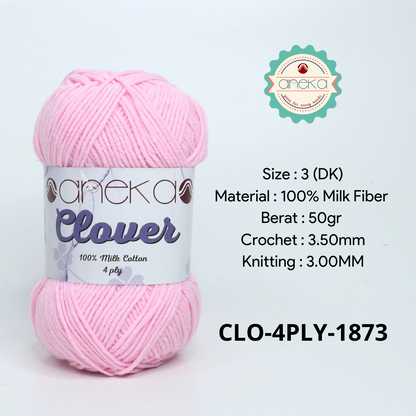 KATALOG - Benang Rajut Clover Katun Susu 4 PLY / 100% Milk Fiber Premium Crochet Knitting Yarn