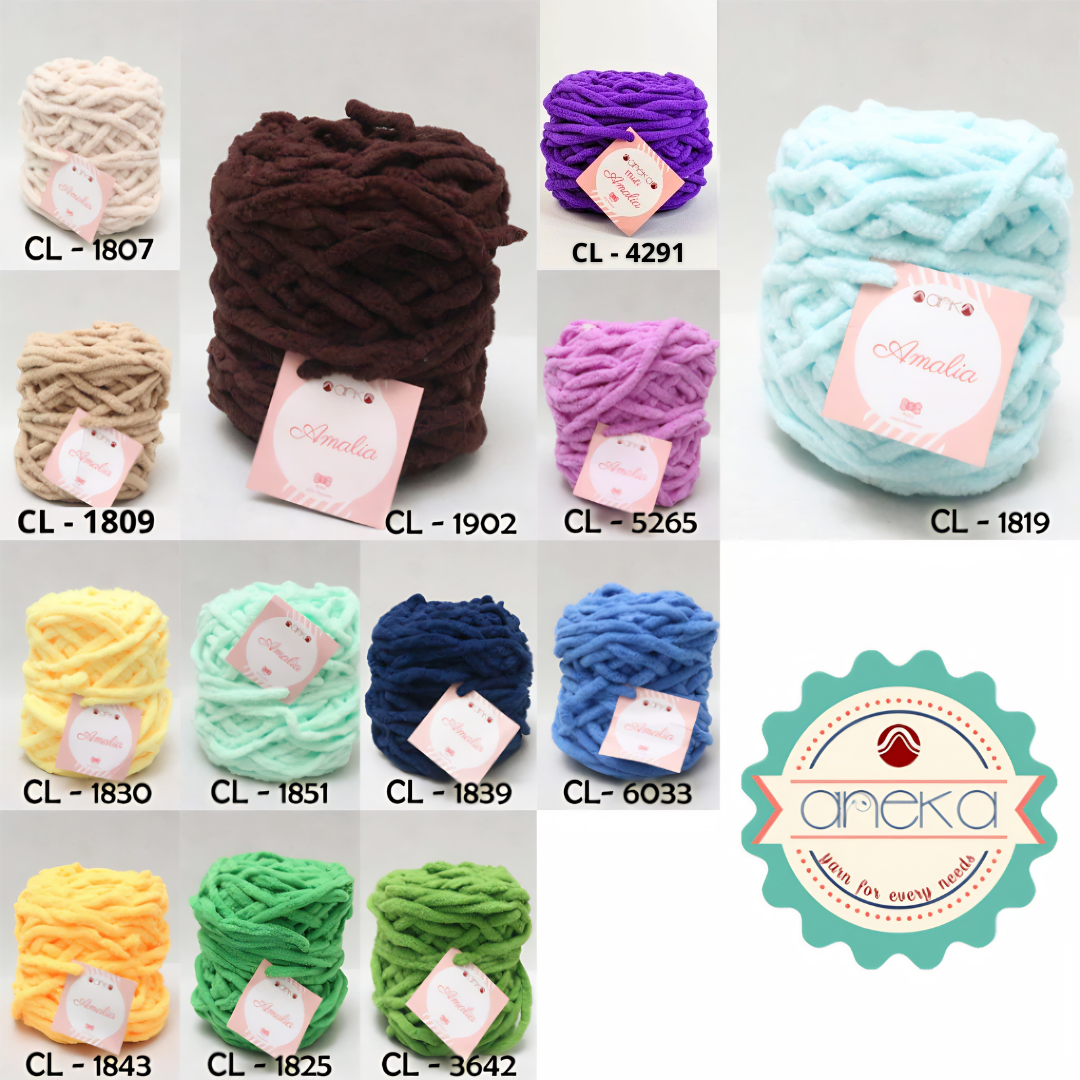 KATALOG - Benang Rajut Chenille Midi Amalia Yarn PART 1