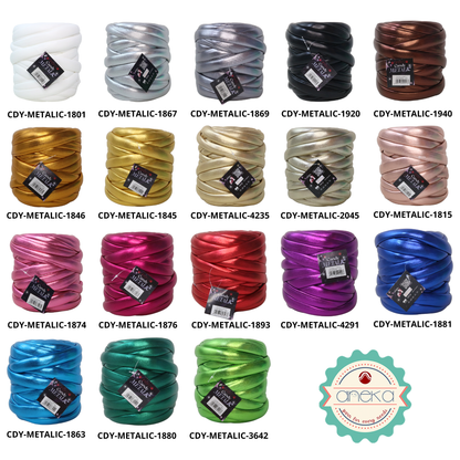 KATALOG - Benang Rajut Candy Metalik / Chunky Metalic Yarn Crochet Knitting Yarn
