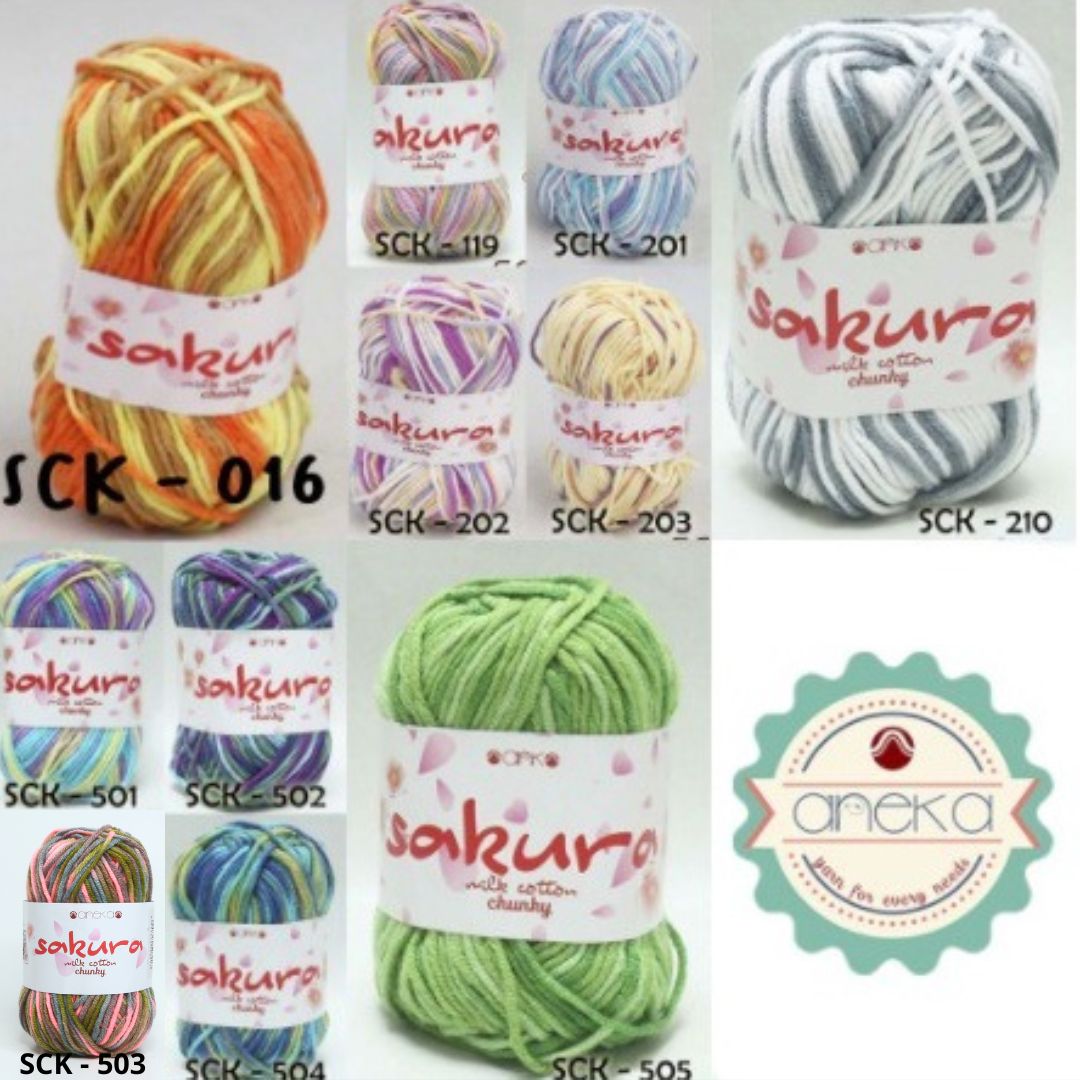 CATALOG - Sakura Milk Cotton Chunky Mix Sembur Mix Cotton Knitting Yarn PART 3