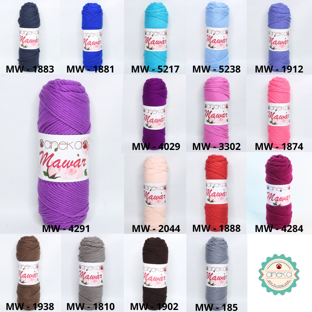 KATALOG - Benang Rajut Mawar / Soft Acrylic Yarn / 8 ply Milk Cotton Worsted / Katun Susu PART 3