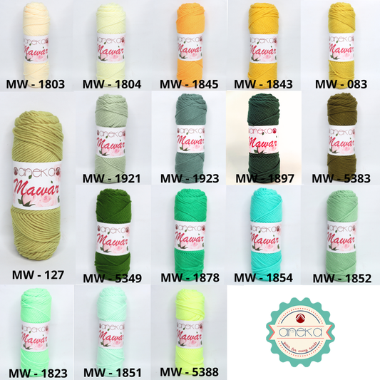 KATALOG - Benang Rajut Mawar / Soft Acrylic Yarn / 8 ply Milk Cotton Worsted / Katun Susu PART 3