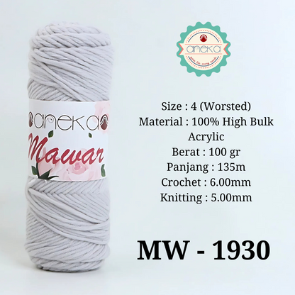 KATALOG - Benang Rajut Mawar / Soft Acrylic Yarn / 8 ply Milk Cotton Worsted / Katun Susu PART 3