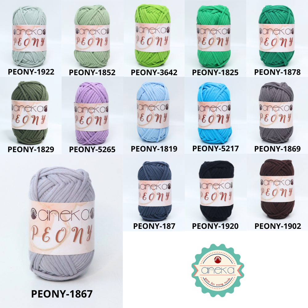 KATALOG - Benang Rajut Peony / T-Shirt Tutup Cotton Nylon Yarn / Katun Nilon