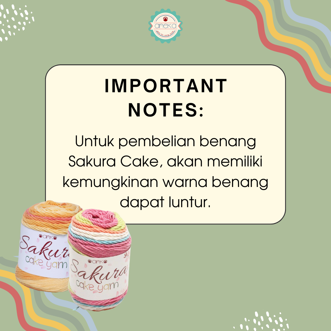 KATALOG - Benang Rajut Katun Susu Rainbow Sakura Cake Milk Cotton Yarn