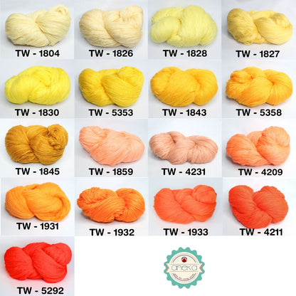 KATALOG - Benang Rajut Wool Aneka / Wol / Siet Yarn 200 gram (BENTUK HANK, TIDAK DIGULUNG) Part 1