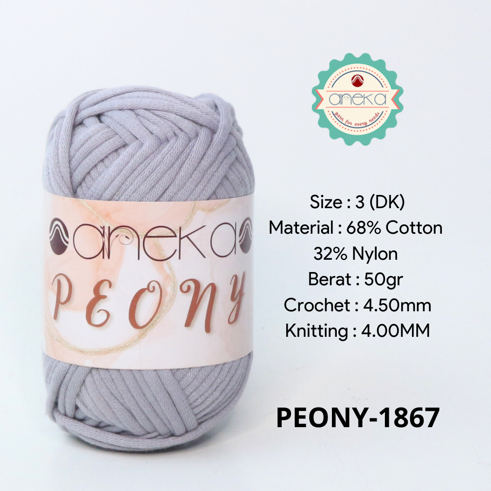 KATALOG - Benang Rajut Peony / T-Shirt Tutup Cotton Nylon Yarn / Katun Nilon