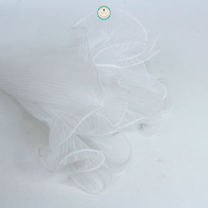 ANEKA - [ ROLL ] Kain Jala Cellophane Buket Bunga Gelombang  Mutiara  DIY / Benang Emas /  Korean Lace Mesh Mermaid Tile Wrapping Bucket Flower Wavy