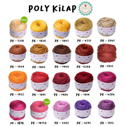 KATALOG - PREMIUM Benang Rajut Polyester/ Poliester / Poli Poly Kilap Warna PART 2