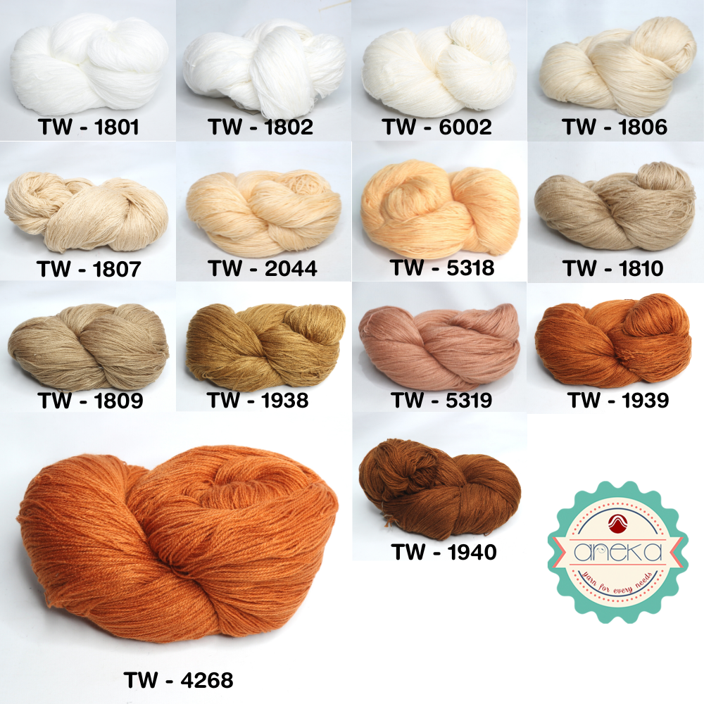 KATALOG - Benang Rajut Wool / Wol / Siet Yarn 200 gram TAIWAN (BENTUK HANK, TIDAK DIGULUNG) Part 1