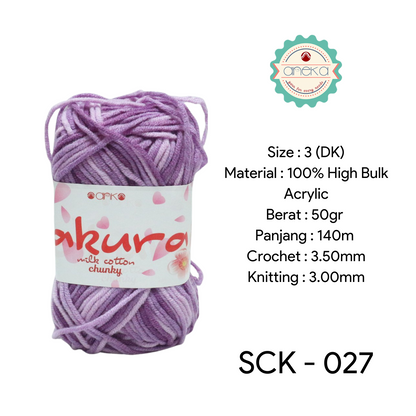 CATALOG - Sakura Milk Cotton Chunky Mix Sembur Mix Cotton Knitting Yarn PART 3