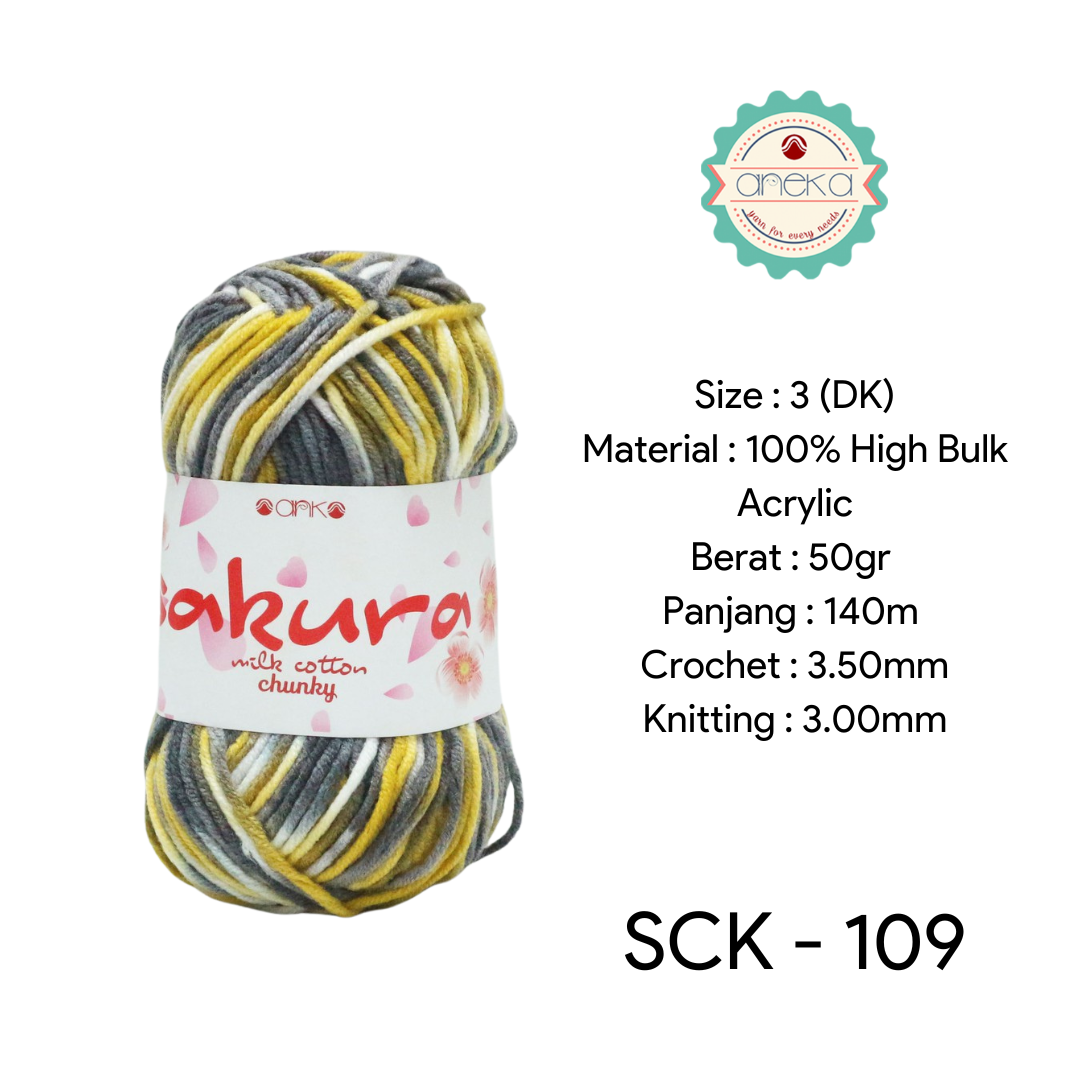 CATALOG - Sakura Milk Cotton Chunky Mix Sembur Mix Cotton Knitting Yarn PART 3