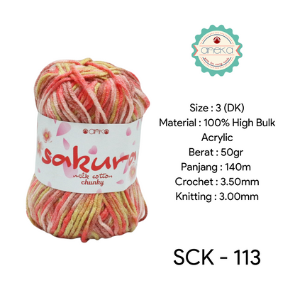 CATALOG - Sakura Milk Cotton Chunky Mix Sembur Mix Cotton Knitting Yarn PART 3