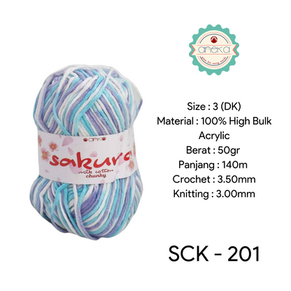 CATALOG - Sakura Milk Cotton Chunky Mix Sembur Mix Cotton Knitting Yarn PART 3