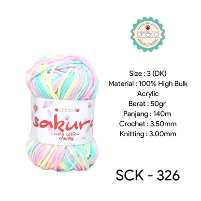 CATALOG - Sakura Milk Cotton Chunky Mix Sembur Mix Cotton Knitting Yarn PART 3