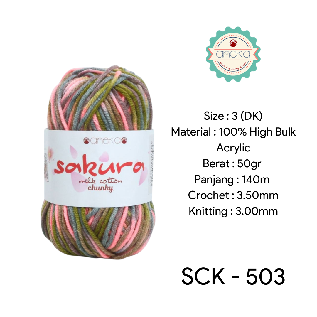 CATALOG - Sakura Milk Cotton Chunky Mix Sembur Mix Cotton Knitting Yarn PART 3