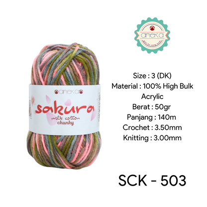 CATALOG - Sakura Milk Cotton Chunky Mix Sembur Mix Cotton Knitting Yarn PART 3