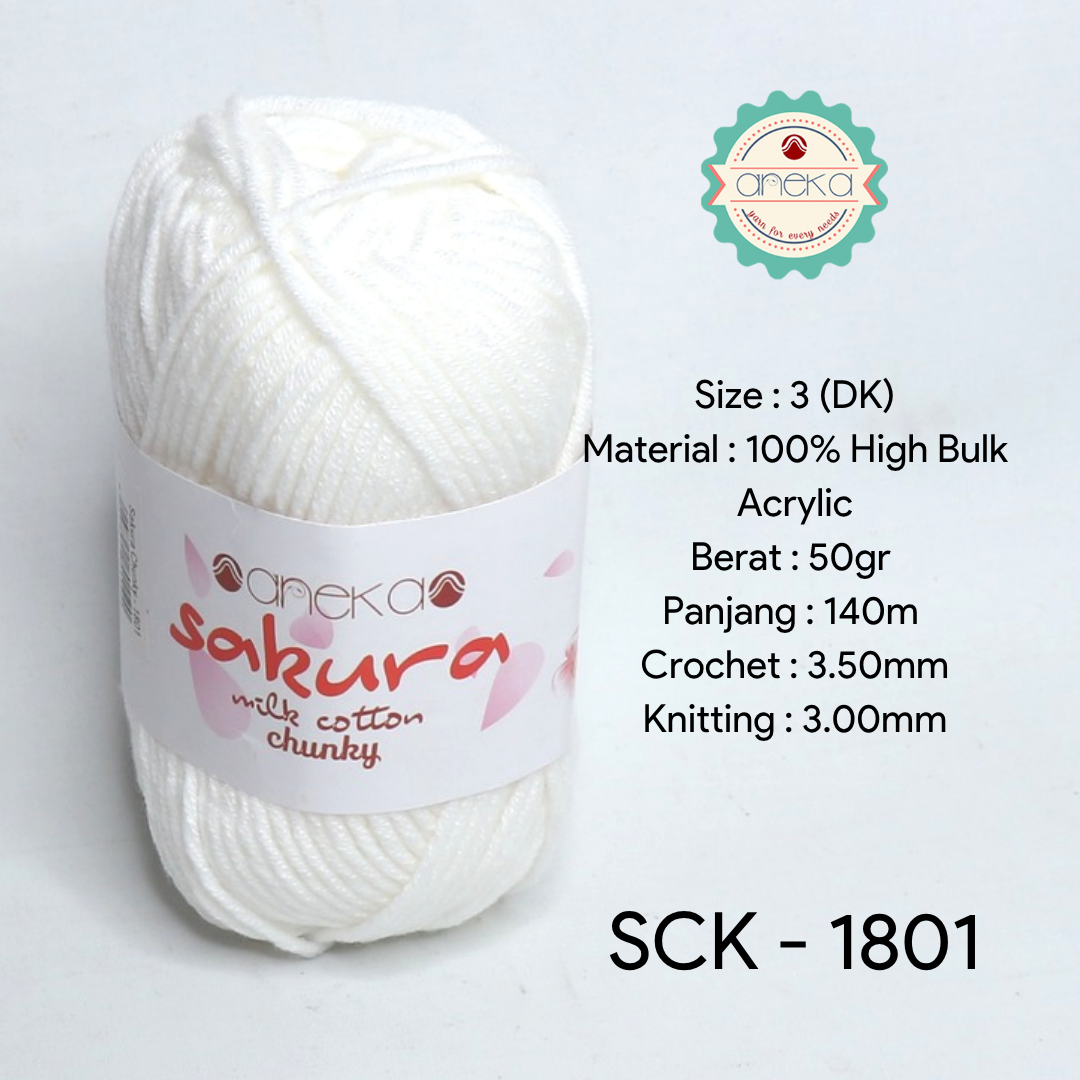 KATALOG - Benang Rajut Katun Susu Sakura Milk Cotton Chunky PART 1