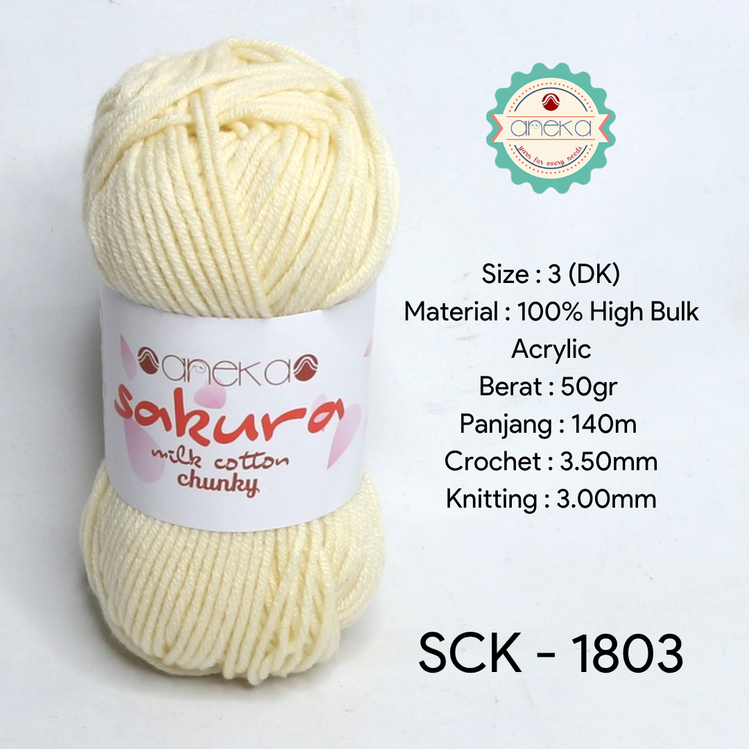 KATALOG - Benang Rajut Katun Susu Sakura Milk Cotton Chunky PART 1