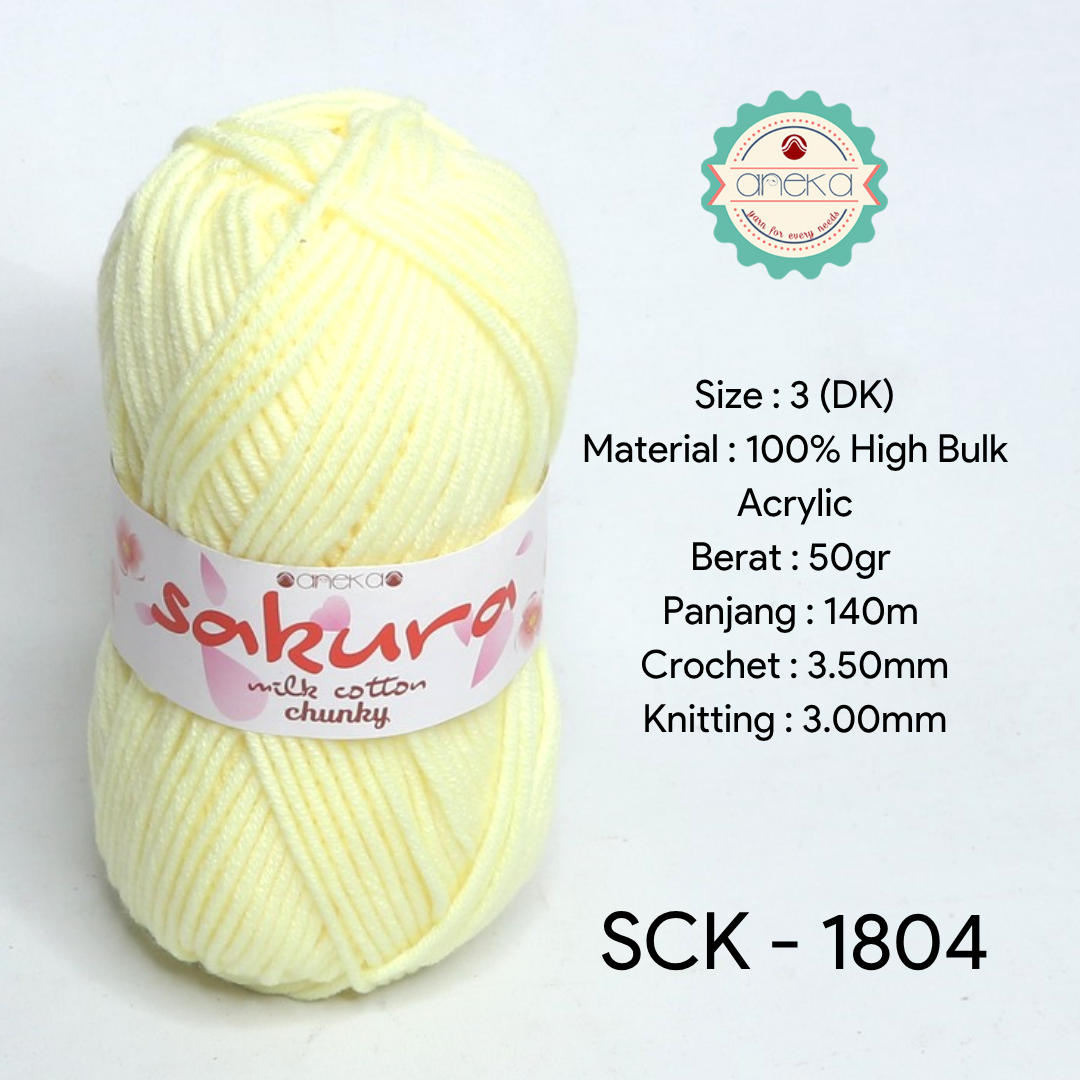 KATALOG - Benang Rajut Katun Susu Sakura Milk Cotton Chunky PART 1