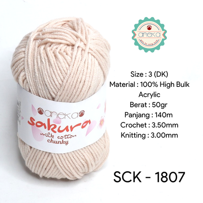 KATALOG - Benang Rajut Katun Susu Sakura Milk Cotton Chunky PART 1