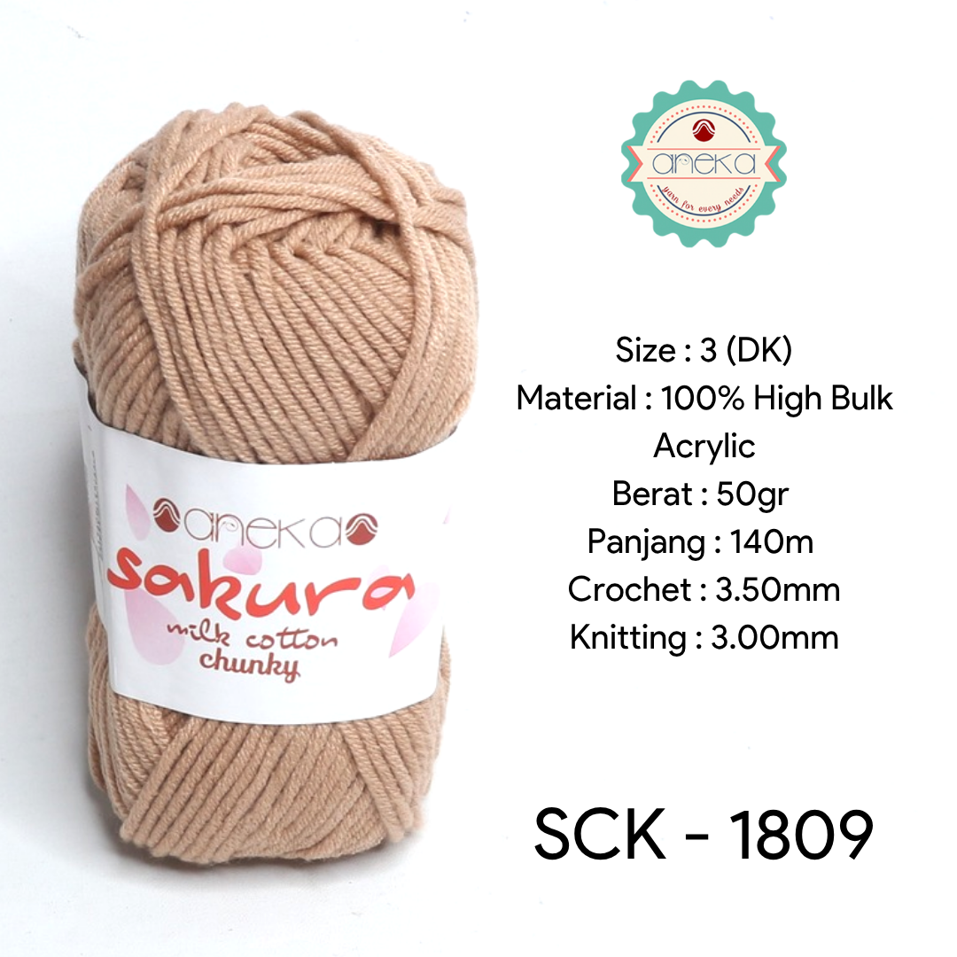 KATALOG - Benang Rajut Katun Susu Sakura Milk Cotton Chunky PART 1