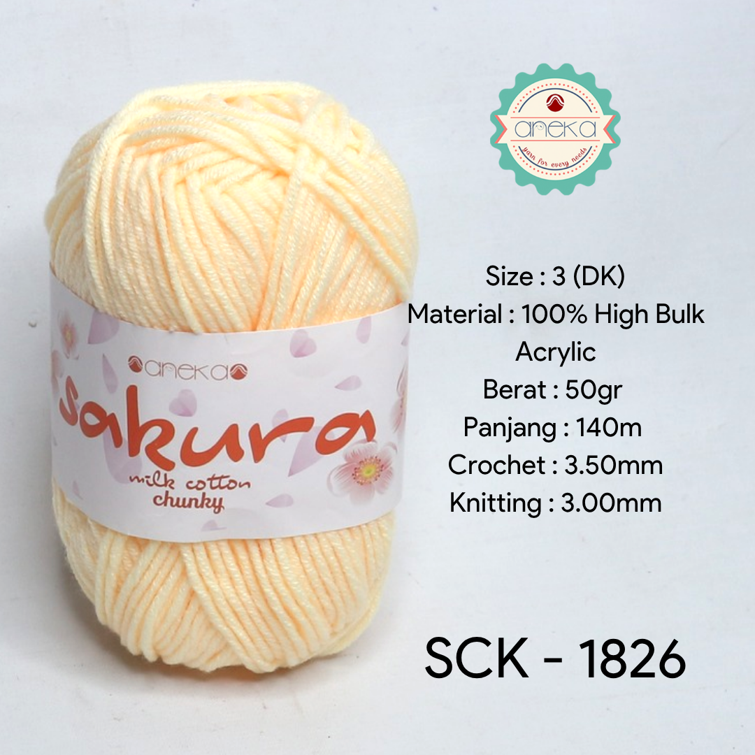 KATALOG - Benang Rajut Katun Susu Sakura Milk Cotton Chunky PART 1